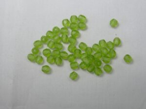 FP1-04-50230M Matte Olivine Czech Glass Facet Firepolish 4mm 50 stuks - Afbeelding 1