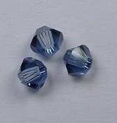 3 mm Bermuda Blue Swarovski Element Bicones - Afbeelding 1