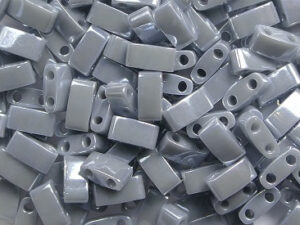 M-HTL-0443 Opaque Grey Luster Miyuki Half Tila Beads 5x2,3 mm