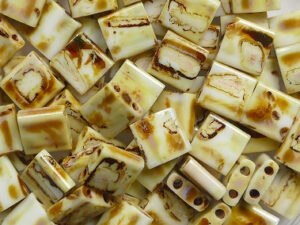 TL-4512 Opaque Yellow Picasso Miyuki Tila Beads 5x5 mm