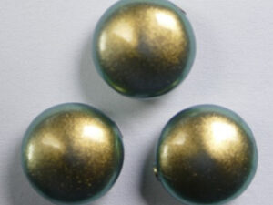 Coin parels, 12 mm, Swarovski, Iridescent Green - Afbeelding 1