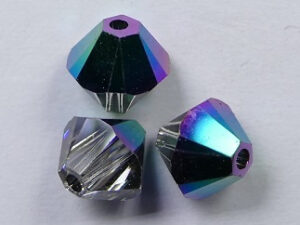 6 mm Crystal Scarabaeus Green Swarovski Element Bicones