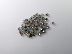 FP1-03-00030VG Vitral Green Crystal Czech Glass Facet Firepolish 3mm 50 stuks