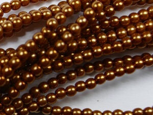 02-132-19001-10016 Czech glasparels, 2 mm, Copper - Afbeelding 1