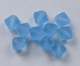 PrBic-06-AQBOMAT Matte Aqua Bohemica Preciosa Bicones 6 mm 10 stuks op=op - Afbeelding 1