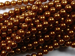 04-132-19001-10016 Shiny Copper Czech Glasparel 4 mm