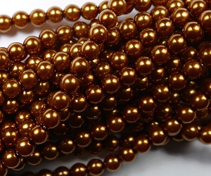 04-132-19001-10016 Shiny Copper Czech Glasparel 4 mm 04-132-19001-10016 Shiny Copper Czech Glasparel 4 mm