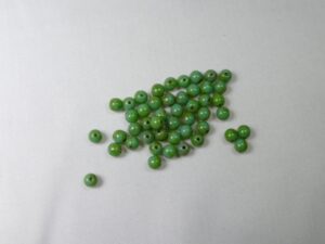 04-R-T63130 Round Beads , 4 mm, Czech Glass Turquoise Picasso