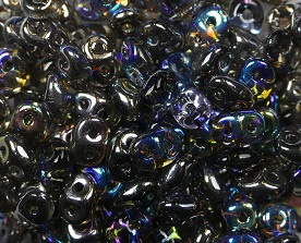 SD-98537CR Crystal Graphite Rainbow Matubo SuperDuo 10 gram - Afbeelding 1