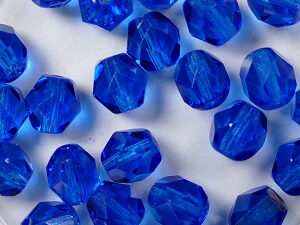 FP1-06-60310 Dark Capri Blue Czech Glass Facet Firepolish 6 mm 25 stuks - Afbeelding 1