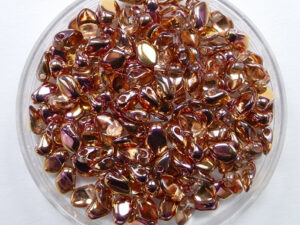 GB-00030-27141 Gekko beads, 3x5 mm, Crystal Capri Rose