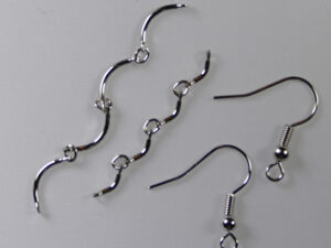 Kit, Peacock oorbellen, rhodium plated