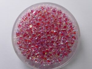 M-BB-0276 Dark Coral Lined Crystal AB Miyuki Berry Bead