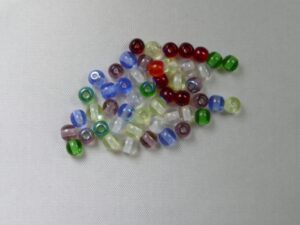 Czech Glass, Druk Round beads, 4 mm, Mix Rainbow AB - Afbeelding 1