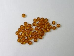 04-R-10090 Round Beads , 4 mm, Czech Glass Dark Topaz