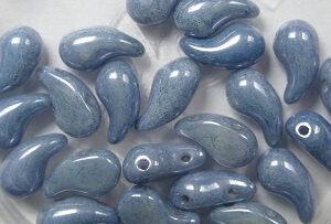 Zol-L-02010-14464 Zoliduo Left, 5x8 mm, Alabaster Baby Blue Luster