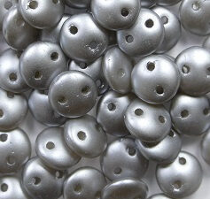 CZM-L-25028AL, CzechMate Lentils, Pearl Coated Silver - Afbeelding 1