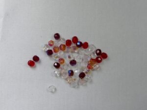FPR03MIX05 Czech Glass,  Firepolish beads, 3 mm, Mix Strawberry Field