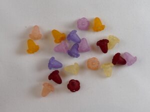 Lucite bloemetjes, 10 stuks