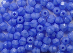FP1-03-34010 Opaque Sapphire Czech Glass Facet Firepolish 3mm 50 stuks - Afbeelding 1