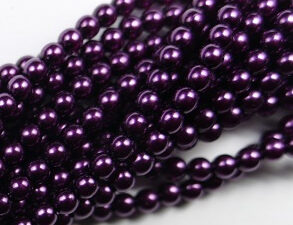 03-132-19001-70478 Czech glasparels, 3 mm, Purple