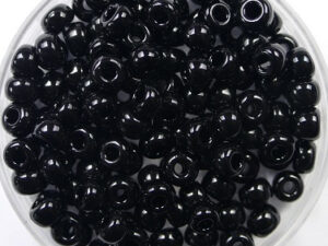 M-6-0401 Opaque Black Miyuki Rocailles 6/0