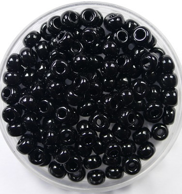 M-6-0401 Opaque Black Miyuki Rocailles 6/0 M-6-0401 Opaque Black Miyuki Rocailles 6/0
