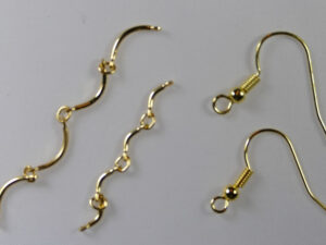 Kit, Peacock oorbellen, gold plated - Afbeelding 1