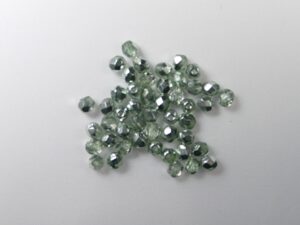 FP1-04-2502CRK Coated 1/2 Silver Olivine Czech Glass Facet Firepolish 4mm 50 stuks