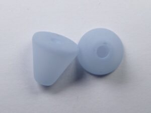 Pol-keg10-16 10 mm Polaris kegel kraal, zacht blauw