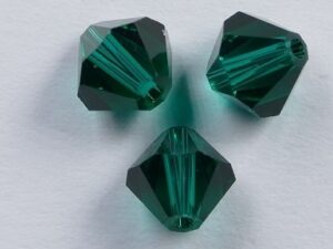 6 mm Emerald Swarovski Element Bicones