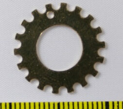 Tandwieltje 'notched washer' 3/4 inch (2,5 cm) Gold Filled