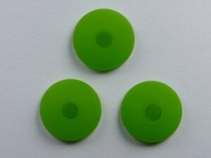 Pol-hr10-36 10 mm Polaris halfronde kraal, groen