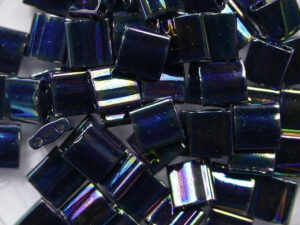 TL-0455 Metallic Blue Iris Miyuki Tila Beads 5x5 mm