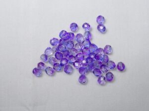 FP1-04-3202CRK Dual Coated Purple/Blue Czech Glass Facet Firepolish 4mm