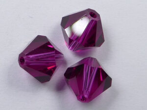 8 mm Fuchsia Swarovski Element Bicones - Afbeelding 1