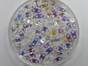 CZM-B-00030X 2 hole Bar Beads 6x3 mm Czech Mates Crystal AB
