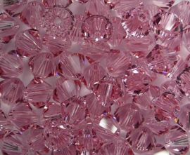 SW-05-ROLT 5 mm Light Rose Swarovski Element Bicones - Afbeelding 2