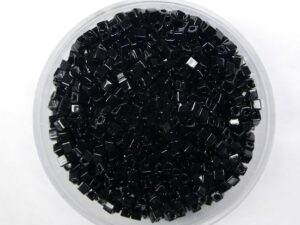 M-Cub-18-0401 Opaque Black Miyuki Cubes 1.8x1.8 mm