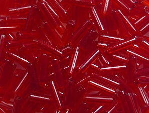 M-BGL-6-0141 Transparent Red Miyuki Bugles 6mm
