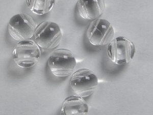 CAB-2-hole-00030 2-hole Cabochons, 6 mm, Crystal - Afbeelding 1