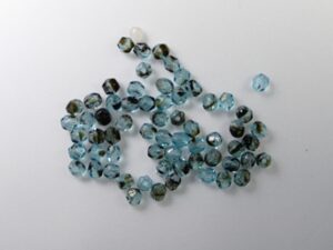 FP1-04-68116 Teal Tortoise Czech Glass Facet Firepolish 4mm 50 stuks - Afbeelding 1
