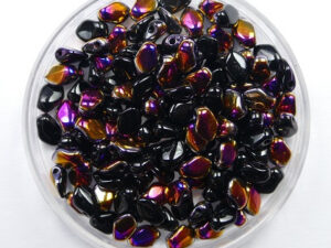 GB-23980-29500 Gekko beads, 3x5 mm, Jet Sliperit - Afbeelding 1