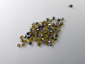 FP1-03-10040V Vitral Medium Topaz Czech Glass Facet Firepolish 3mm 50 stuks