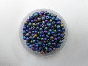 M-D-4-0401FR Opaque Matte AB Black Miyuki Drops 3,4 mm