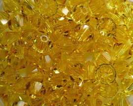 SW-05-TOLT 5 mm Light Topaz Swarovski Element Bicones - Afbeelding 2