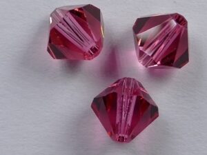 6 mm Indian Pink Swarovski Element Bicones - Afbeelding 1