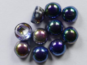 CAB-2-hole-00030-95100 2-hole Cabochons, 6 mm, Crystal Magic Blue - Afbeelding 1