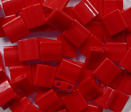 TL-0408 Opaque Red Miyuki Tila Beads TL-0408 Opaque Red Miyuki Tila Beads