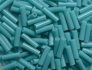 M-BGL-6-0412 Opaque Turquoise Green Miyuki Bugles 6mm